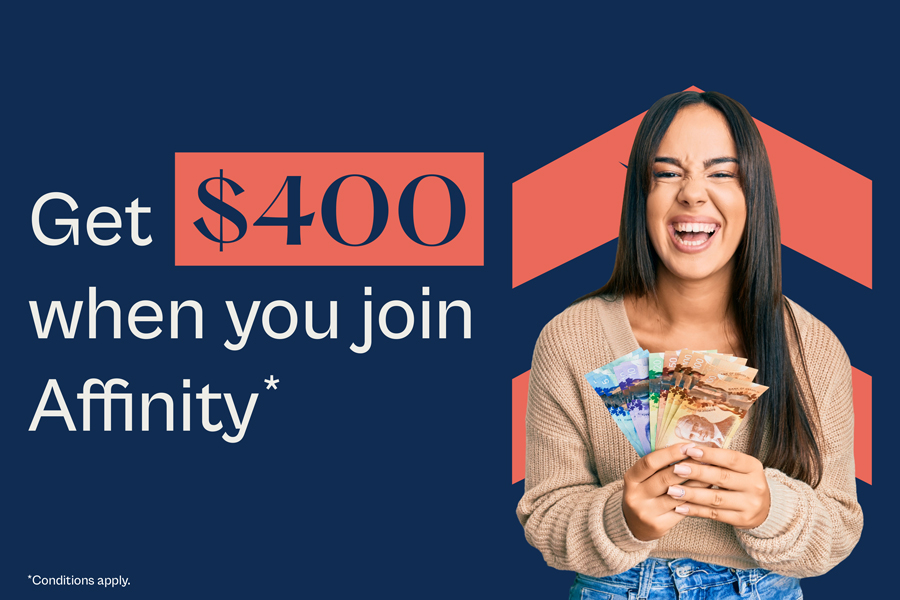 Get $400 when you join Affinity